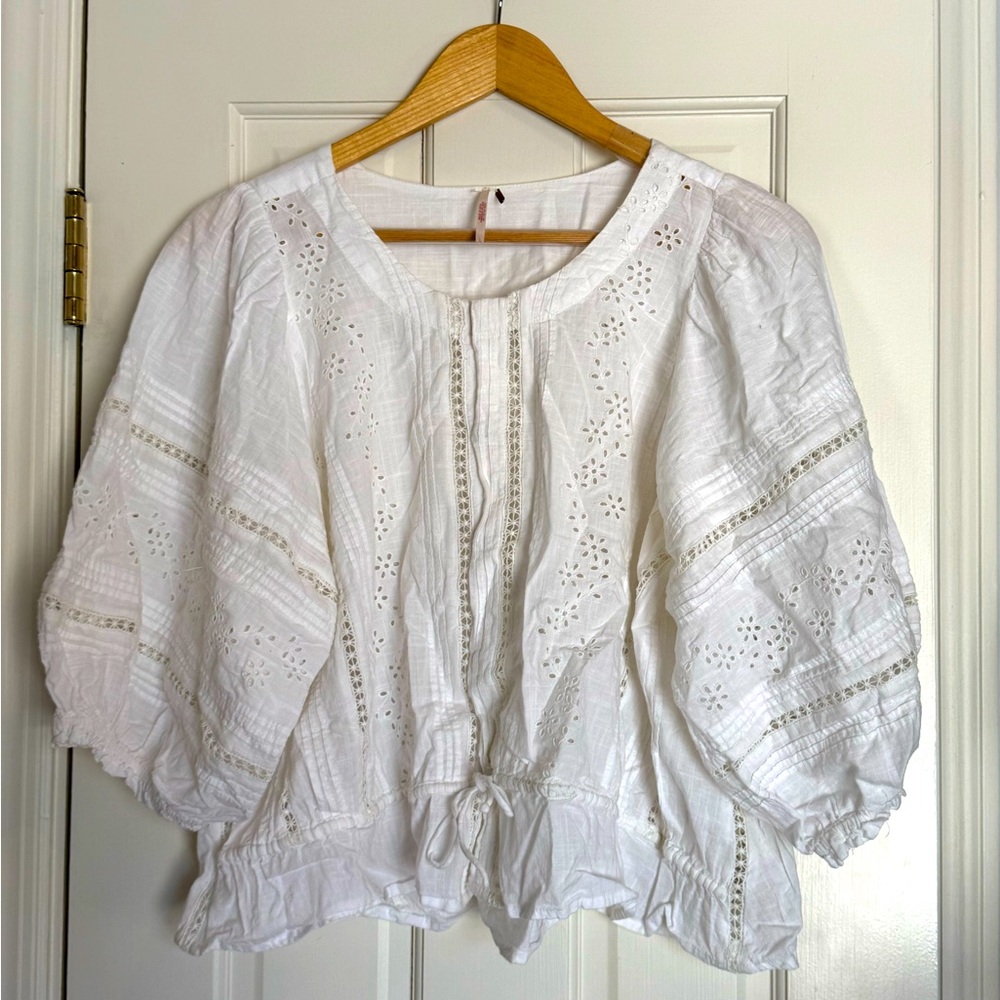 Free People Daisy Chains Eyelet Blouse
